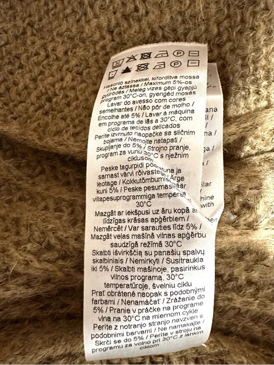 FRANSA Wool Alpaca Chunky Cardigan Cozy Minimalist Cottagecore - Picture 10 of 10